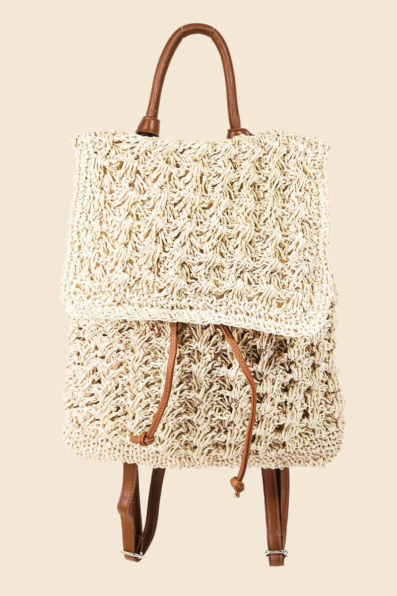 Straw Braid Backpack