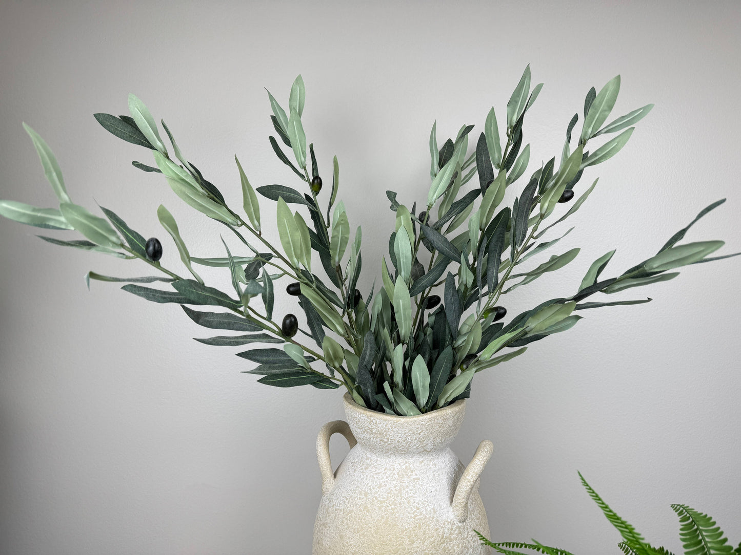 Realistic Olive Branch | Long Stem