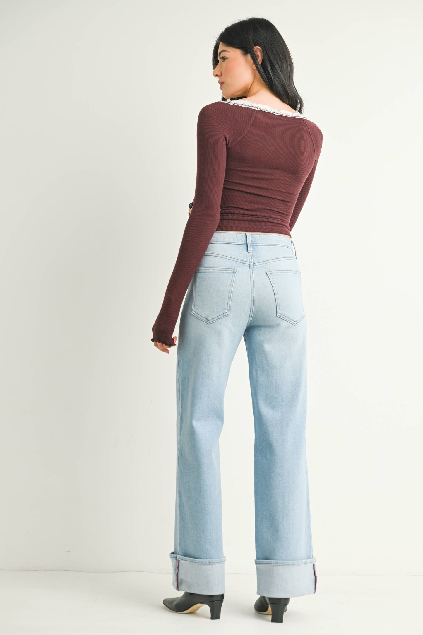 Clara Cuffed Denim