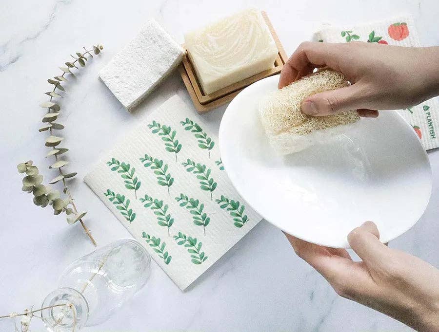 Solid Dish Soap Scrubber Bundle