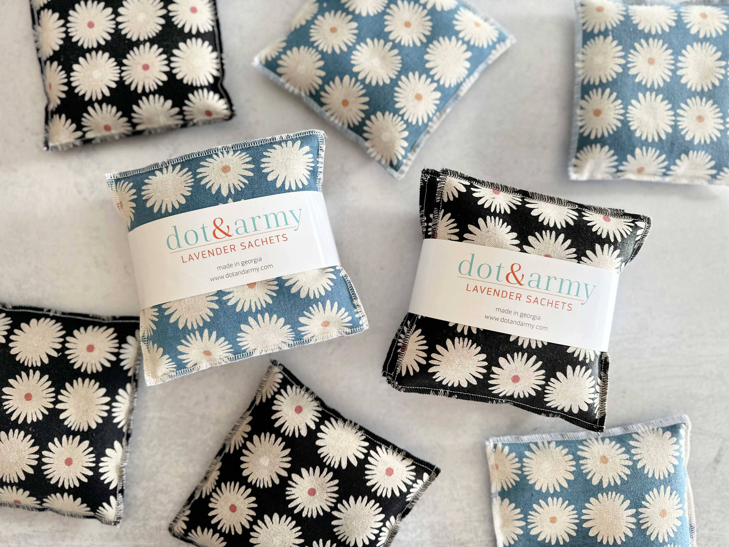 Linen Daisy Lavender Sachets