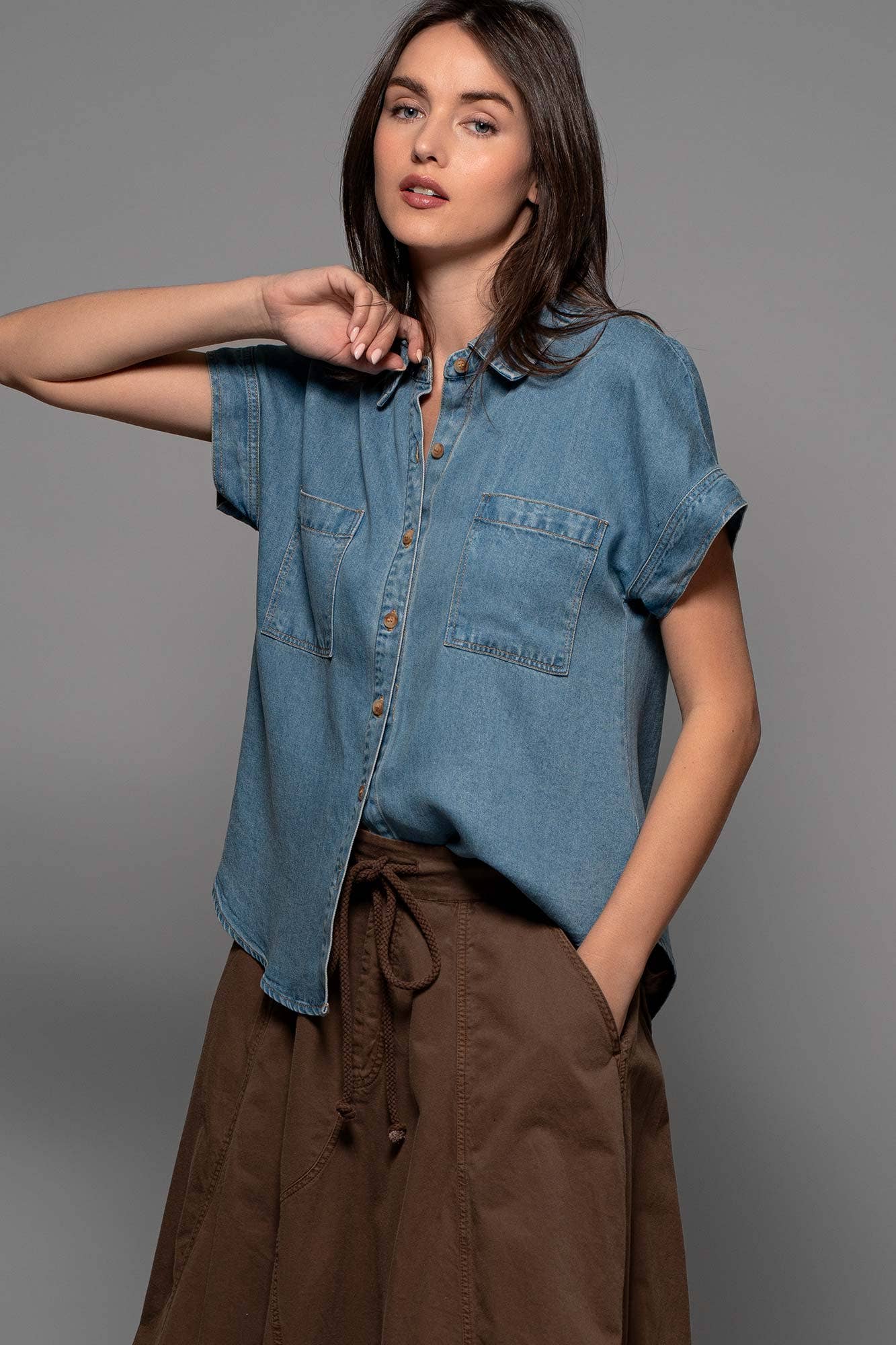 Mandy Denim Top