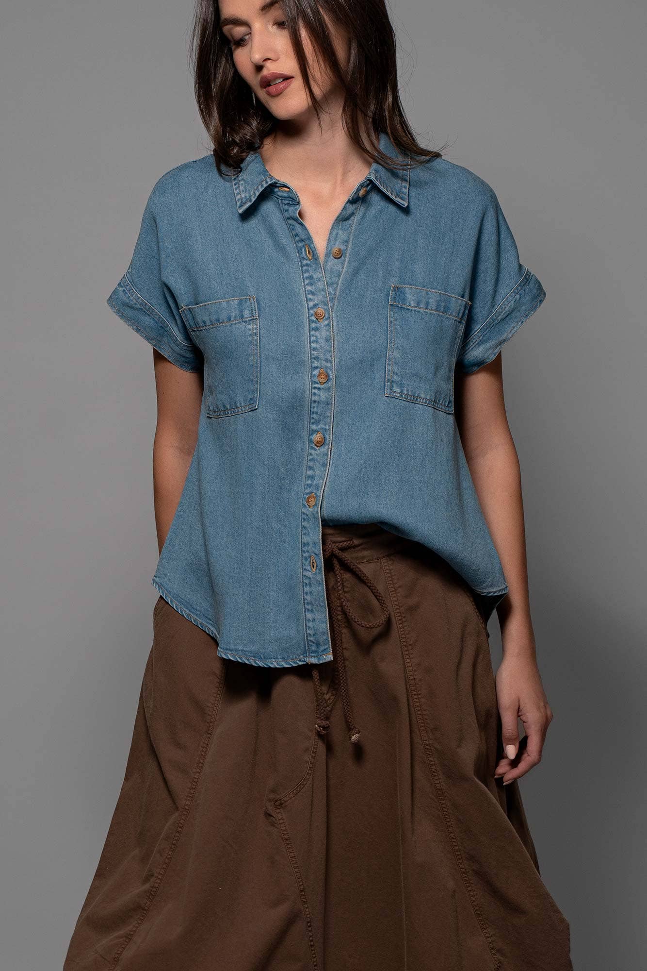 Mandy Denim Top