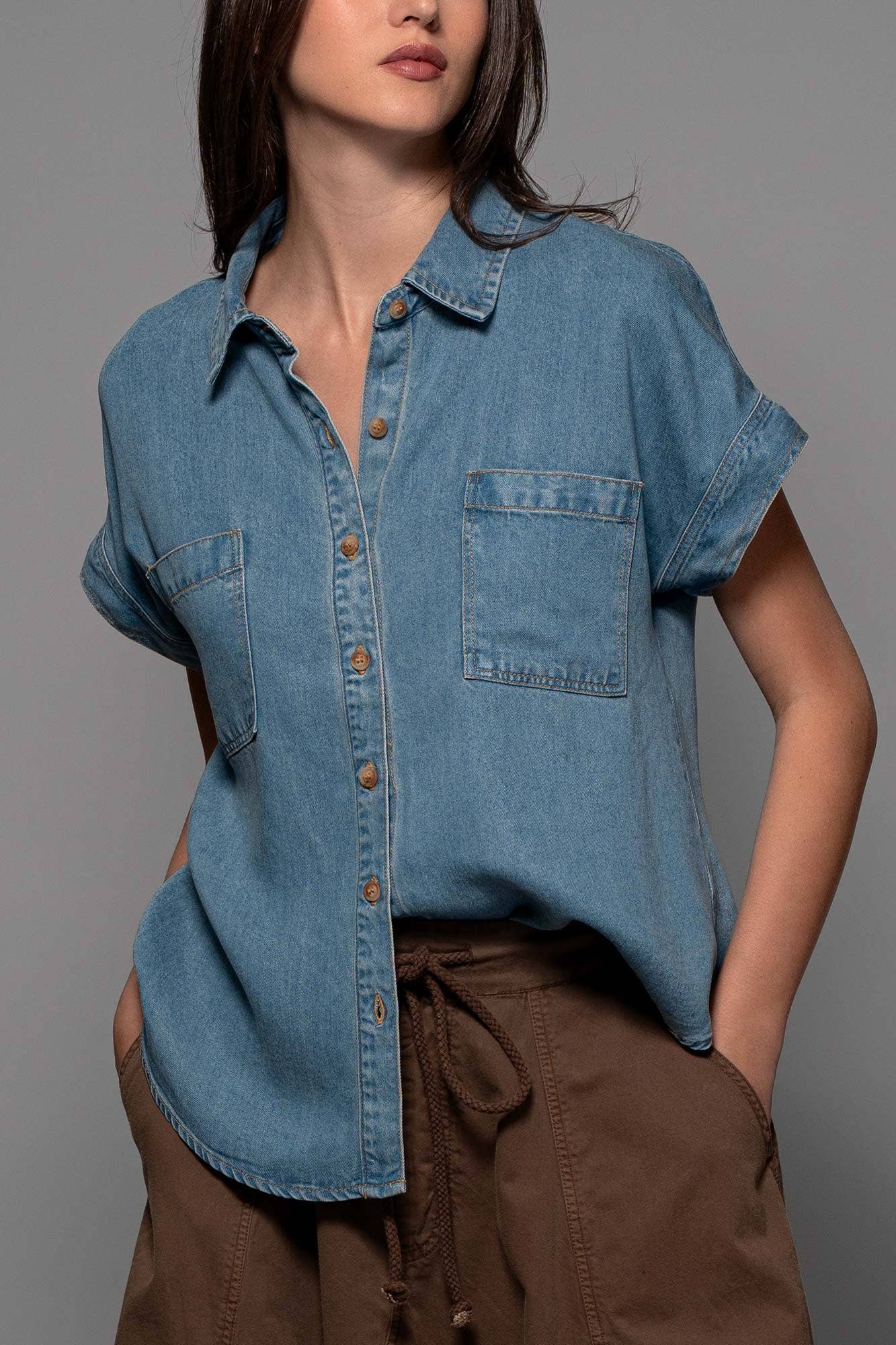 Mandy Denim Top
