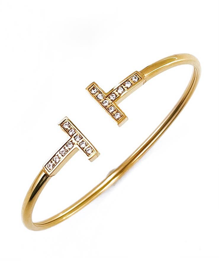 Agnes Crystal Bangle Bracelet