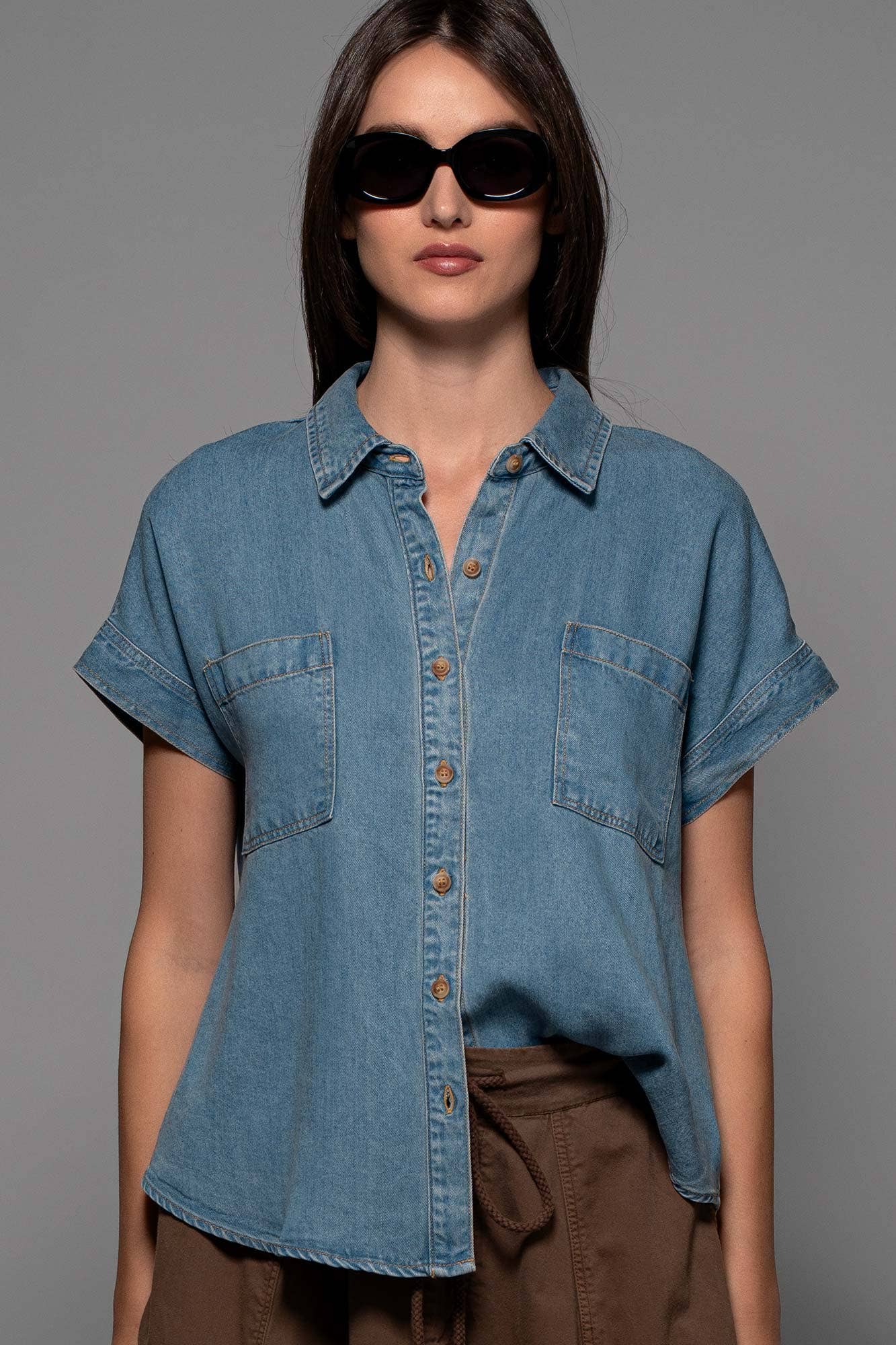 Mandy Denim Top