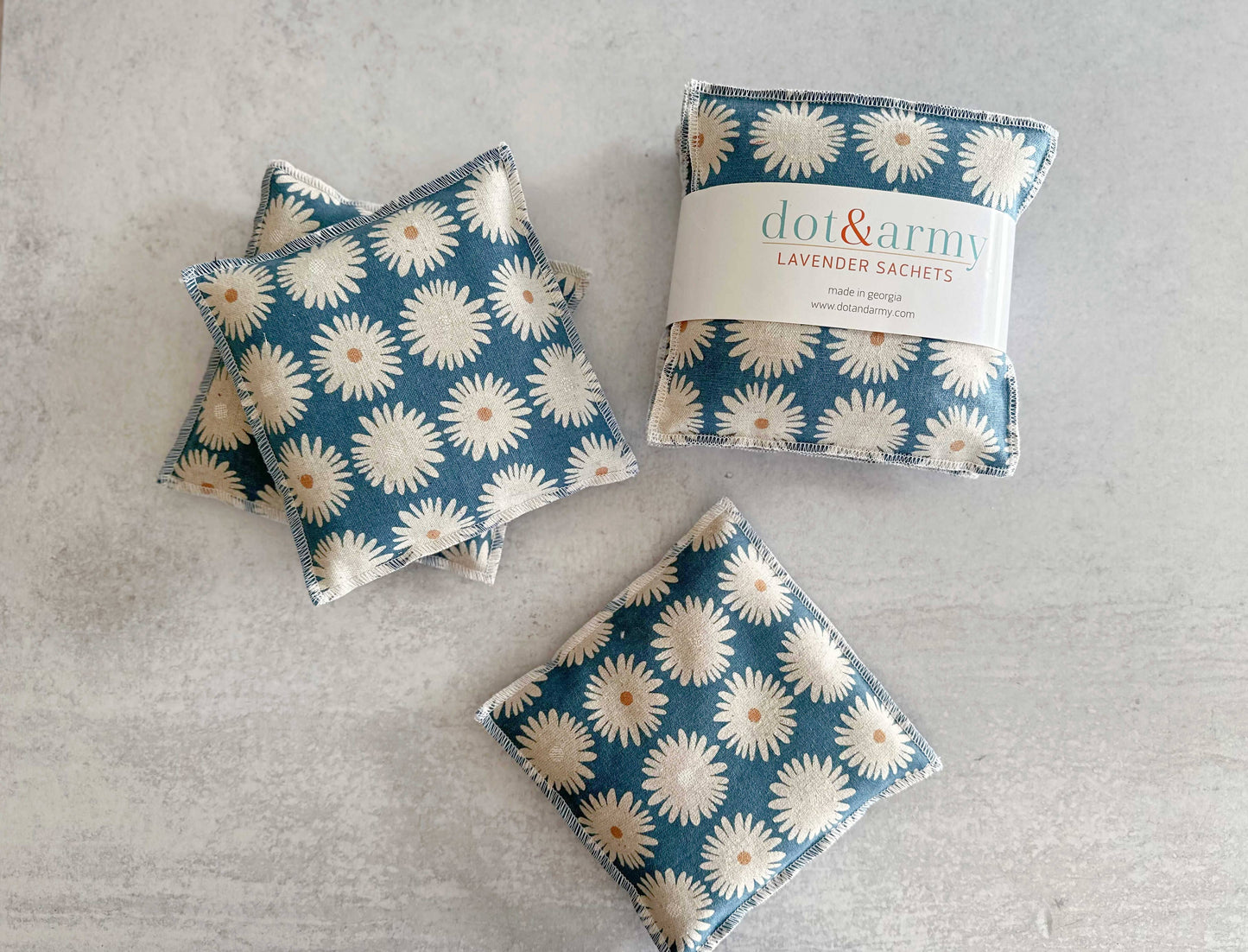 Linen Daisy Lavender Sachets