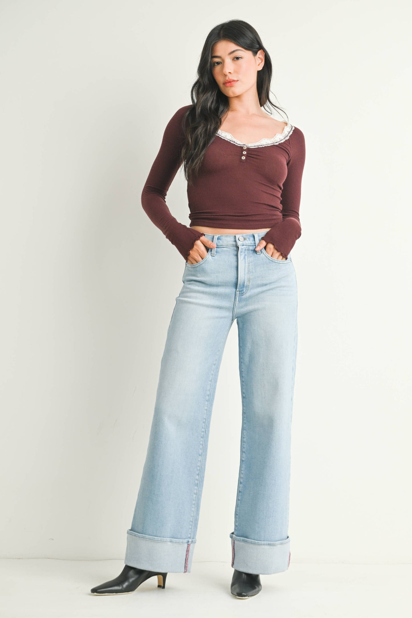 Clara Cuffed Denim