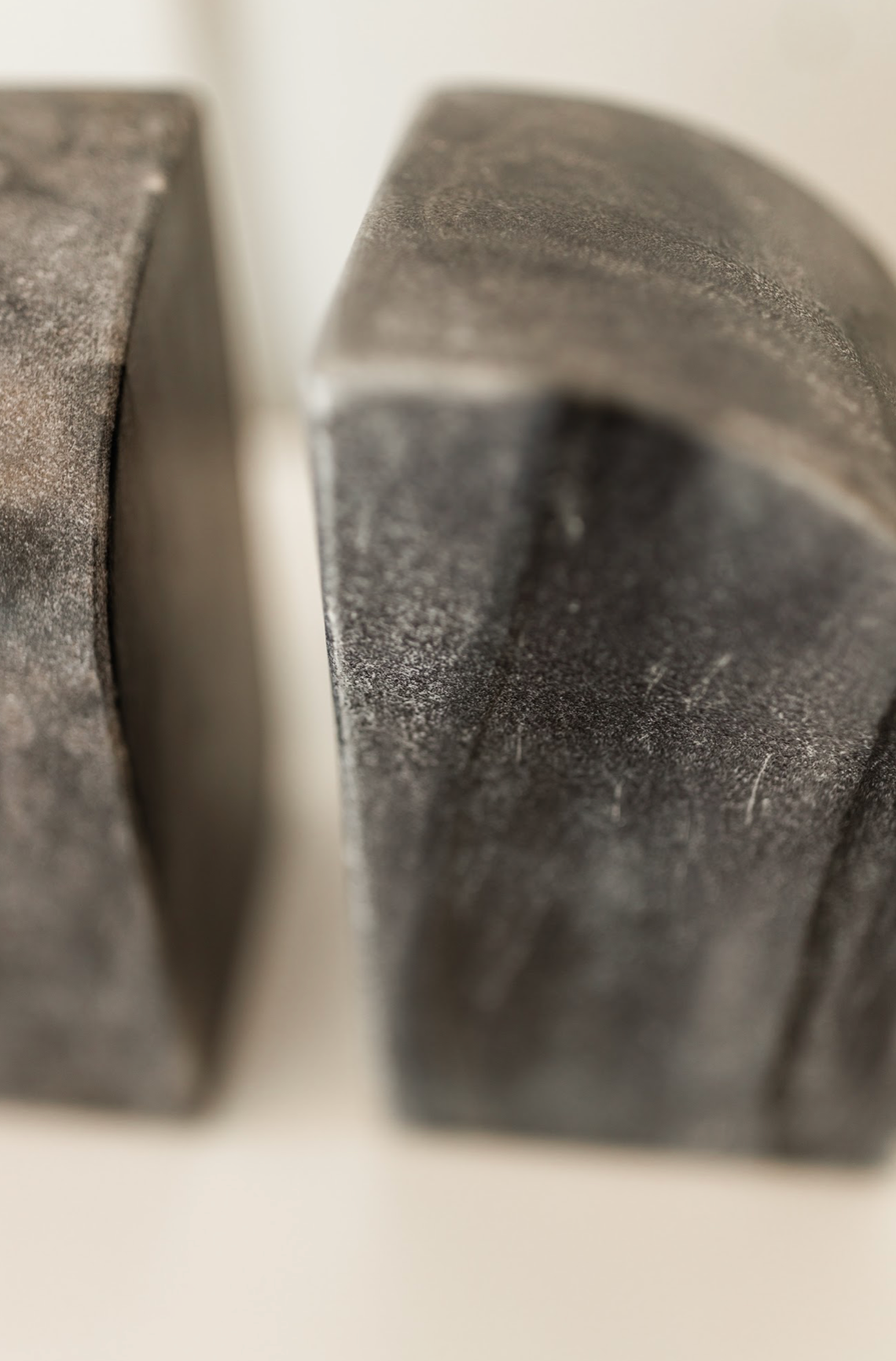Grey Marble Bookend Set