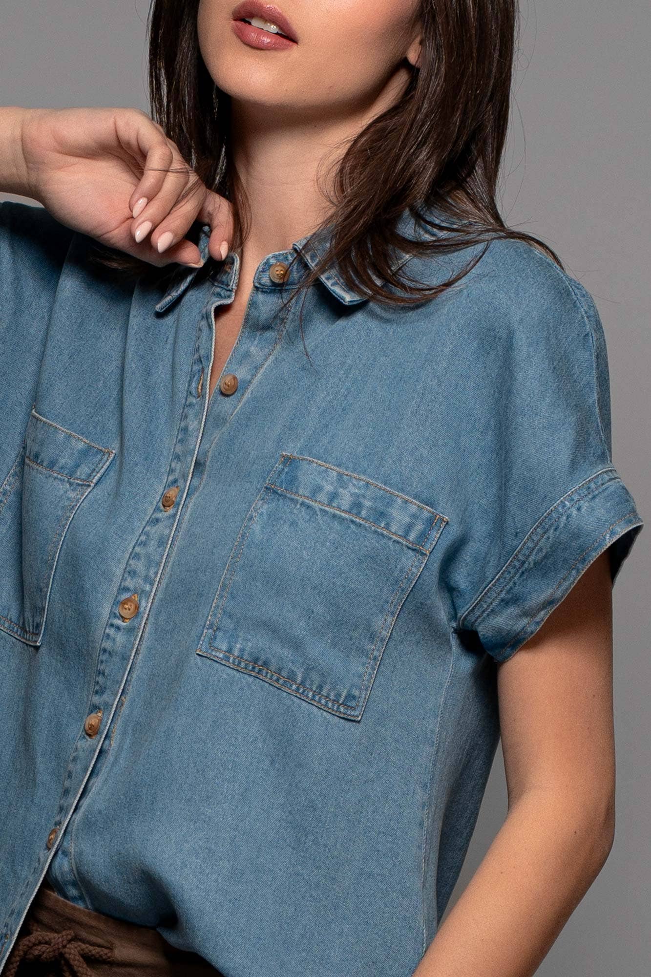 Mandy Denim Top