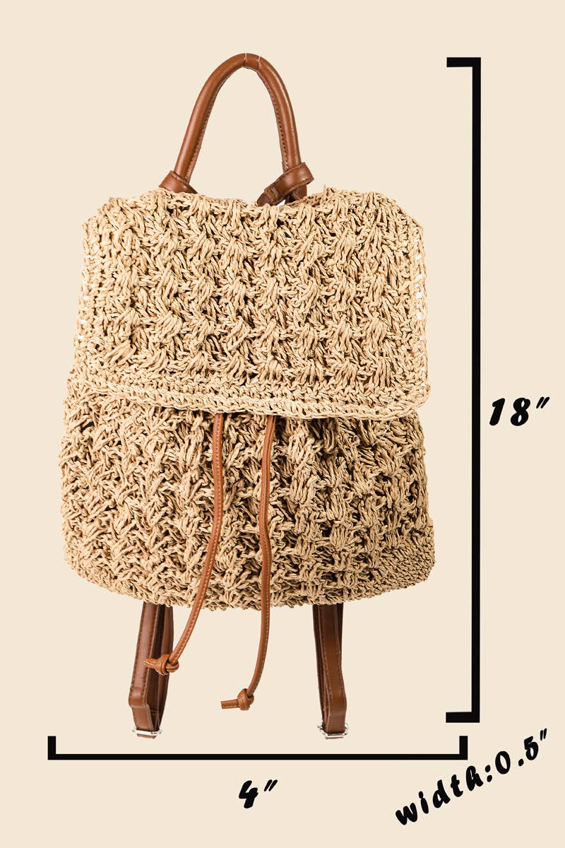 Straw Braid Backpack