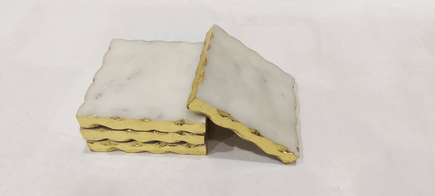 White Marble Coasters