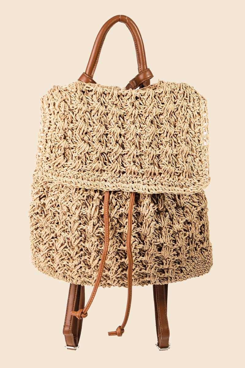 Straw Braid Backpack