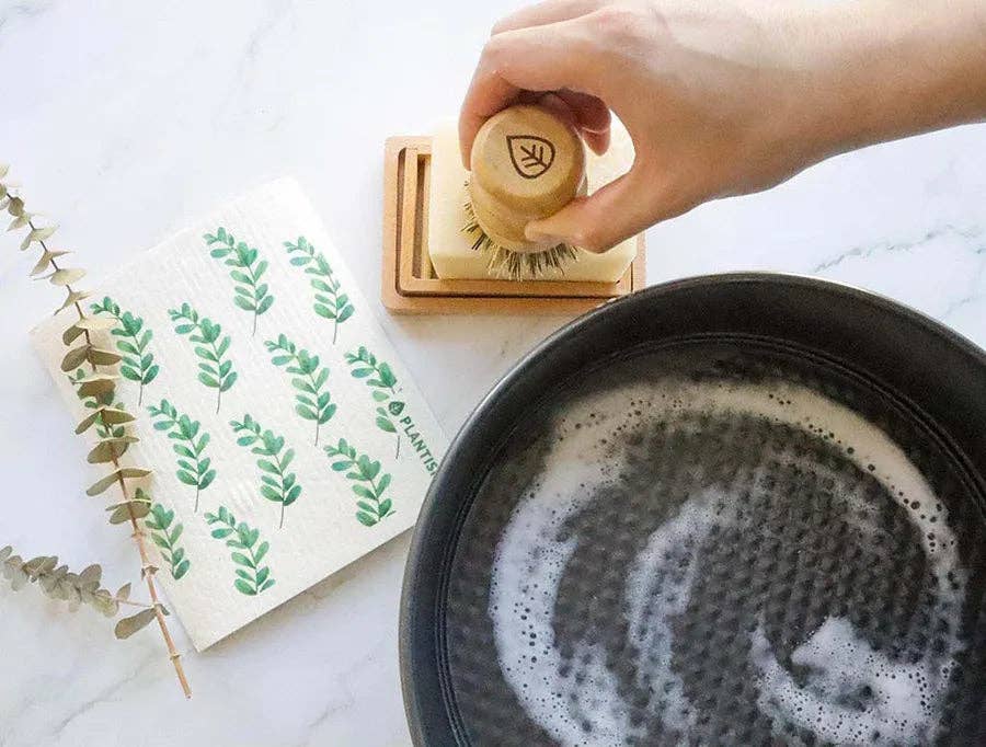 Solid Dish Soap Scrubber Bundle