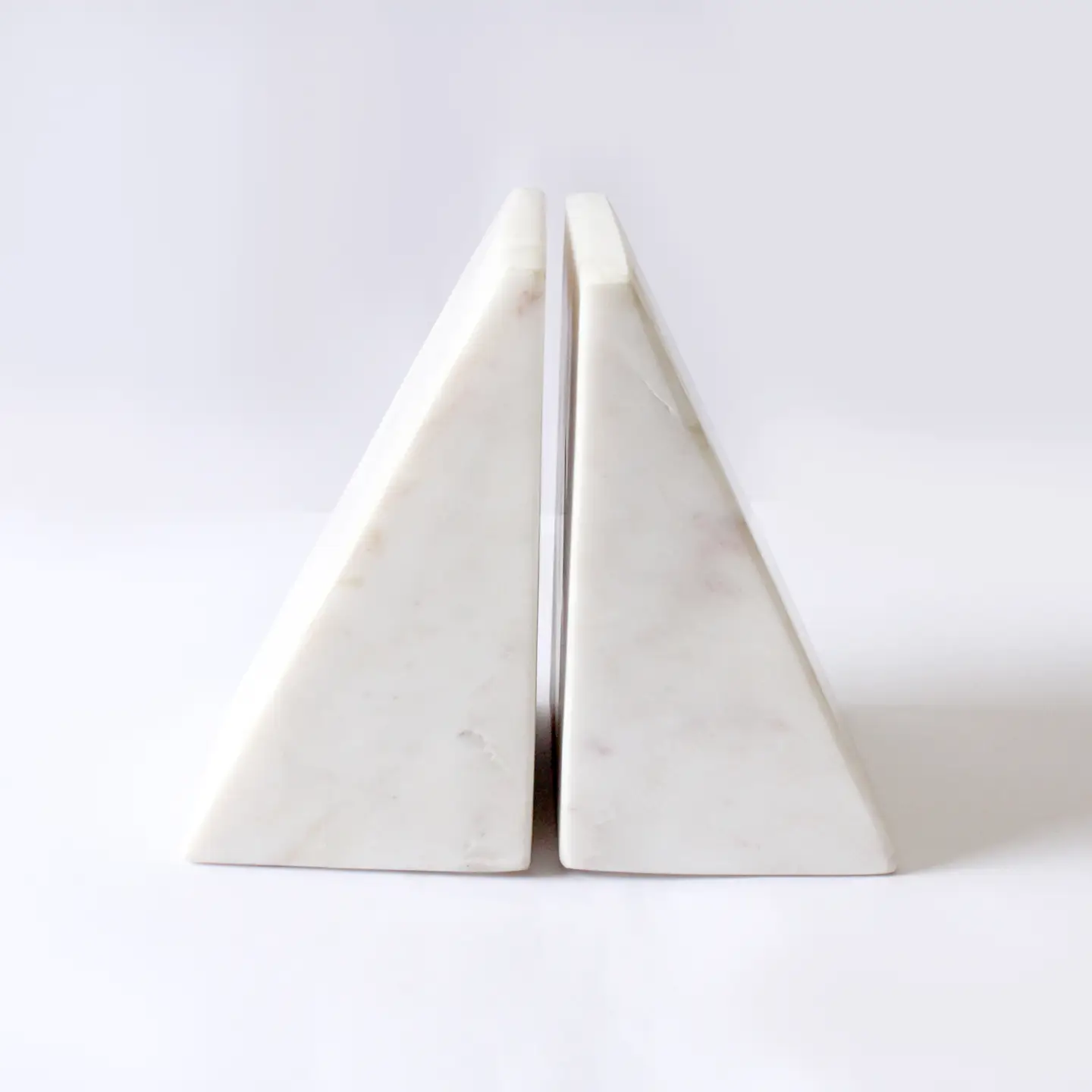 Triangle Marble Bookends