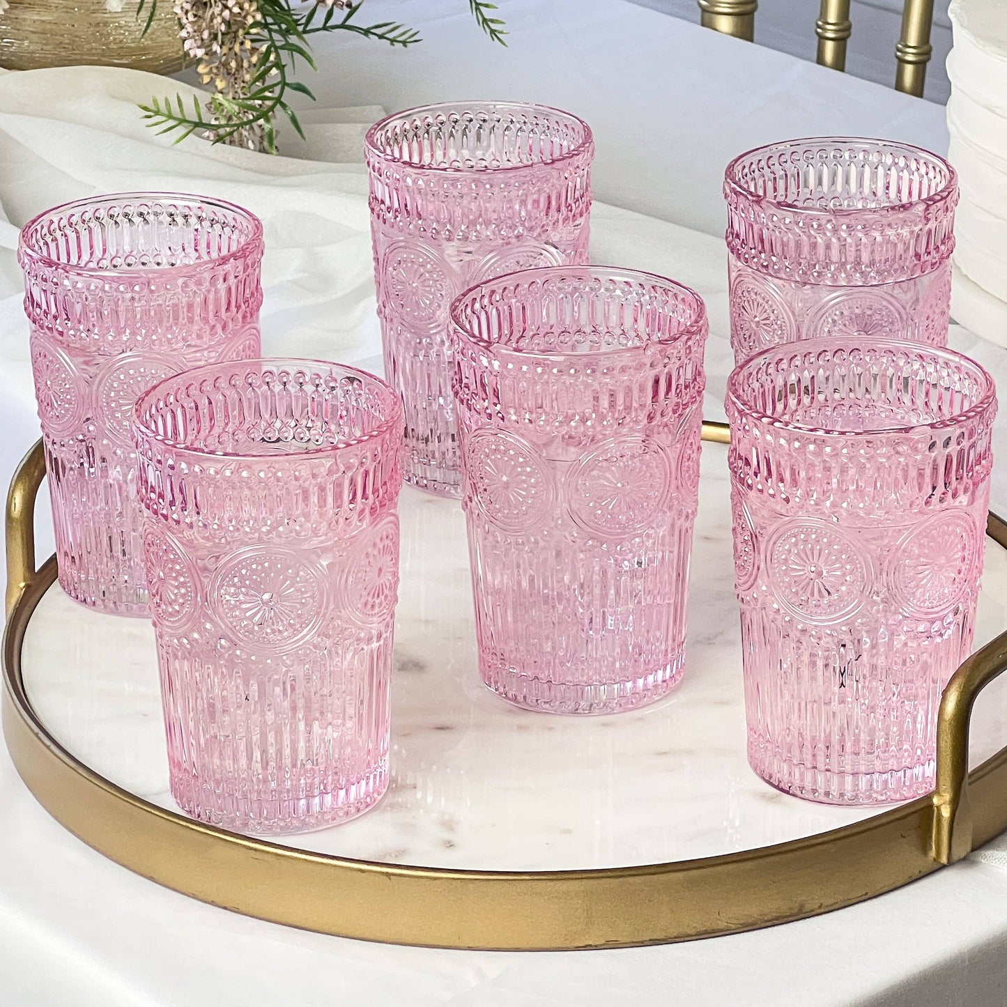 Vintage Textured Drinkware Set