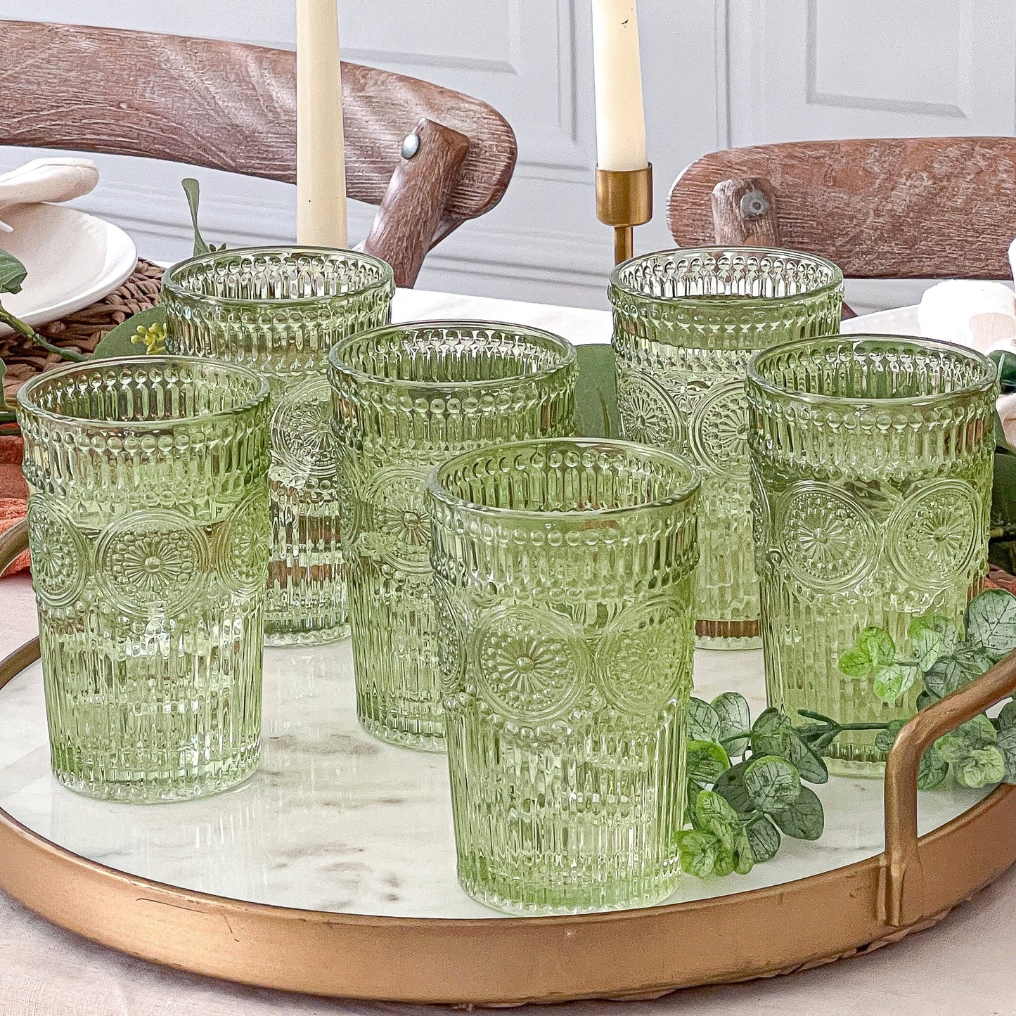 Vintage Textured Drinkware Set