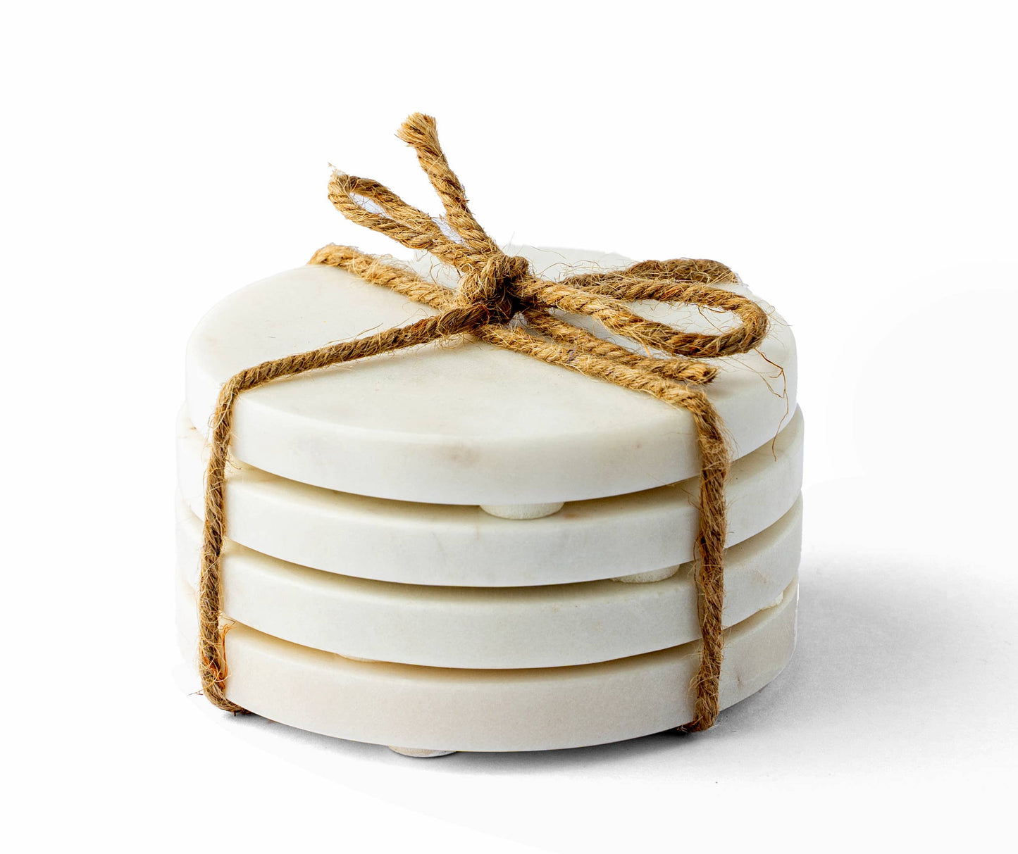 Coaster Set 4 in. Classic Marble 4-Pack Round