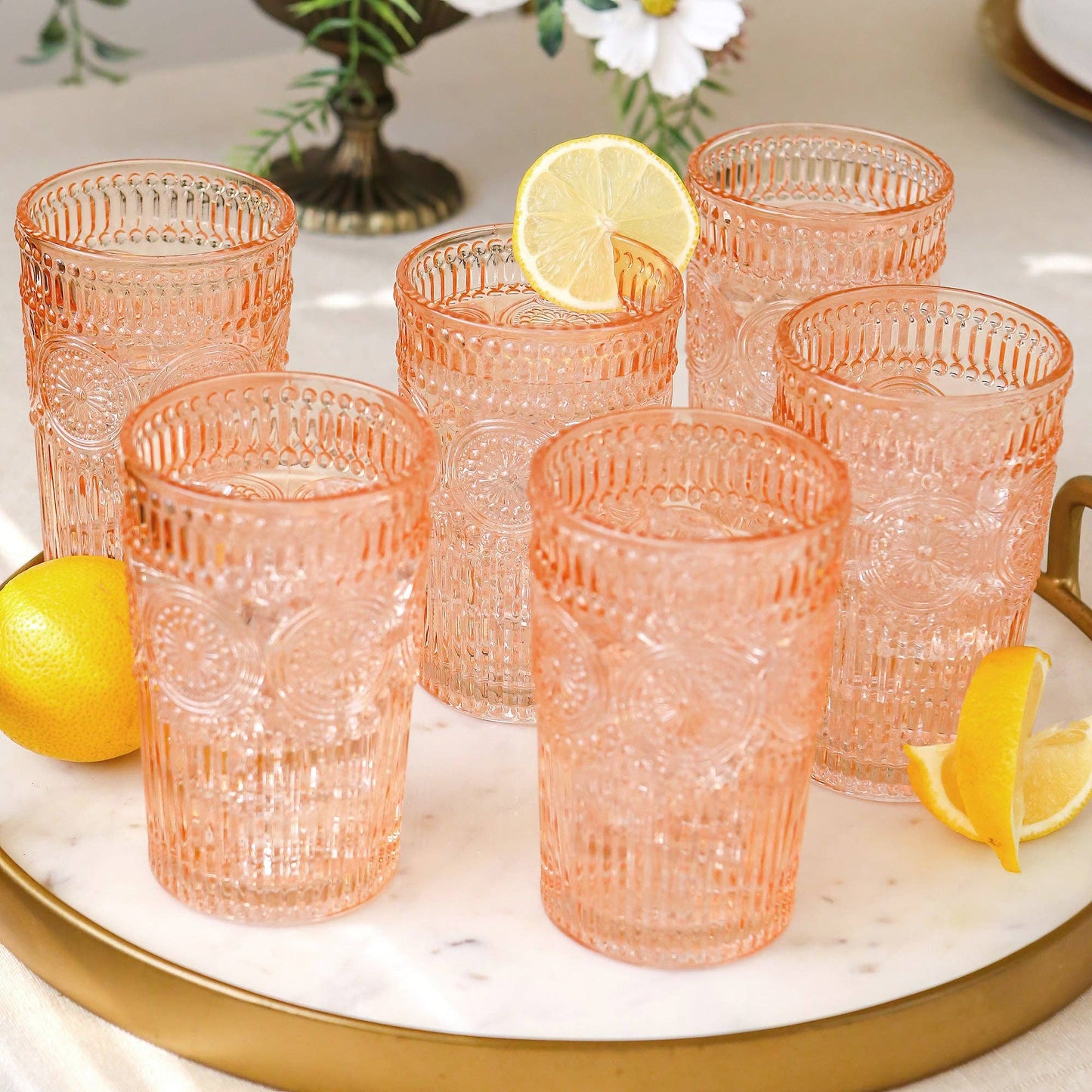 Vintage Textured Drinkware Set