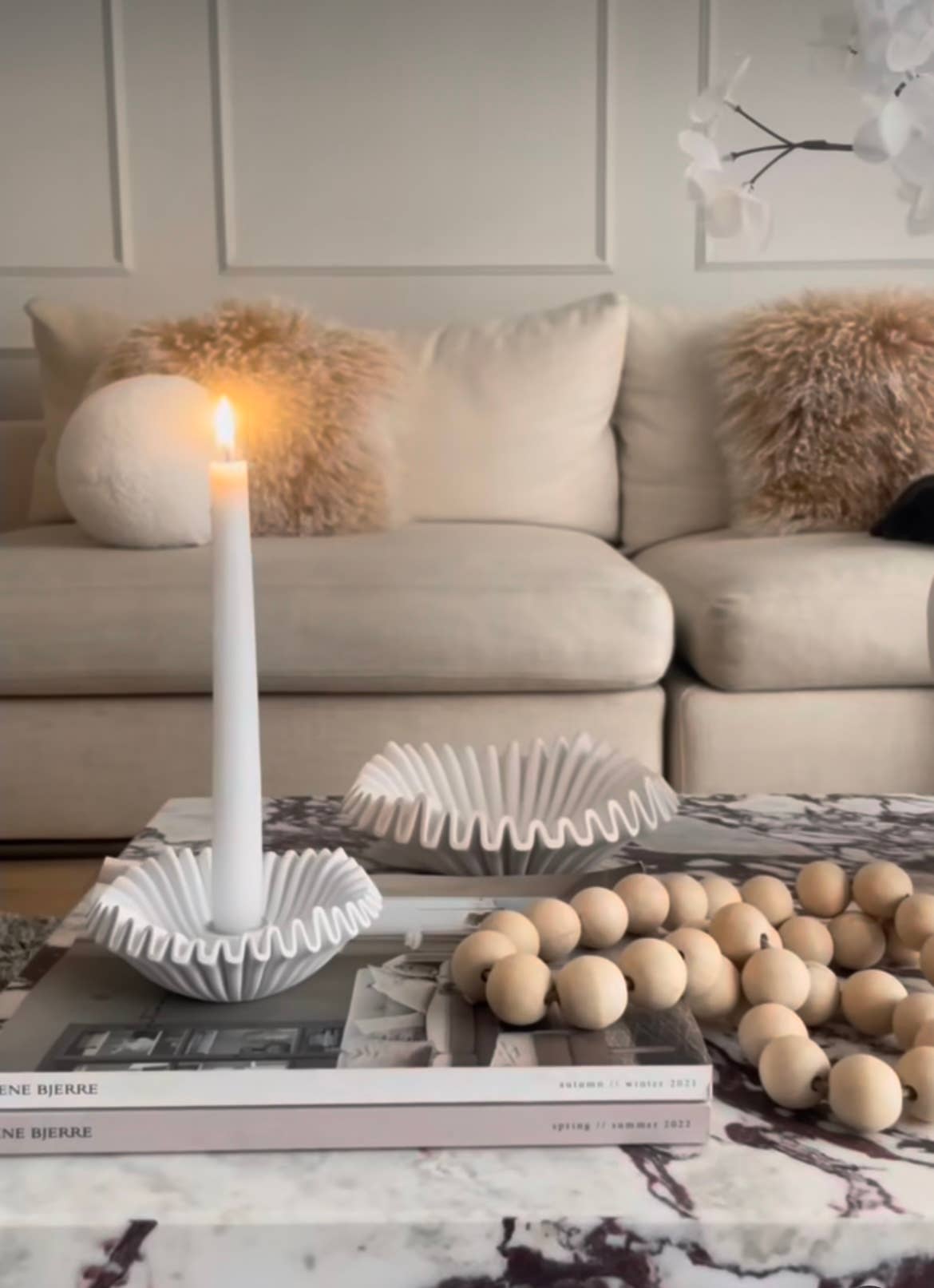 Ruffle Candle Holder