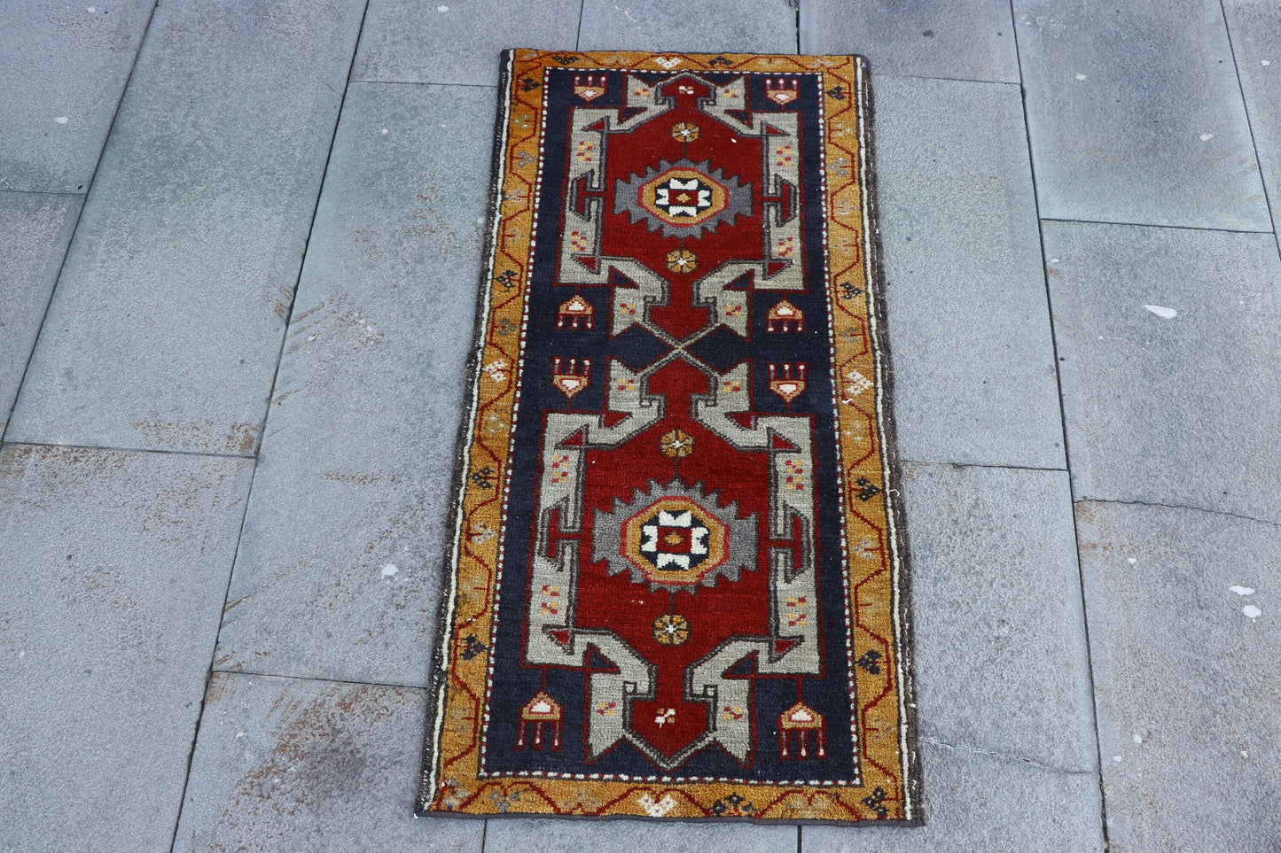 Vintage Turkish Mini Rug