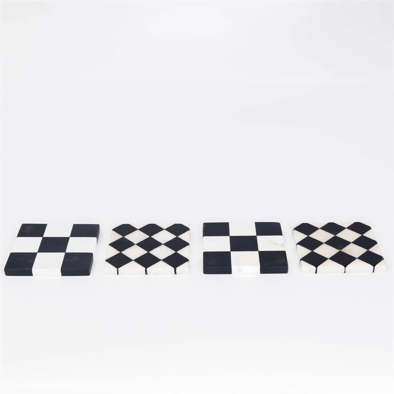 Black And White Marble Coasters