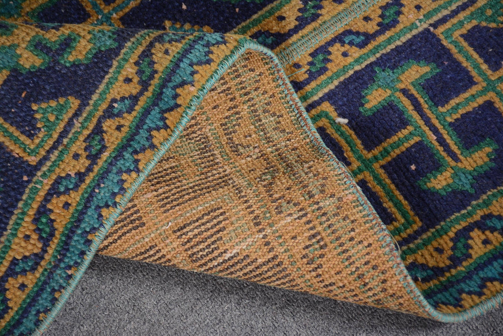 Blue Floral Rug 1.6x3.3 ft