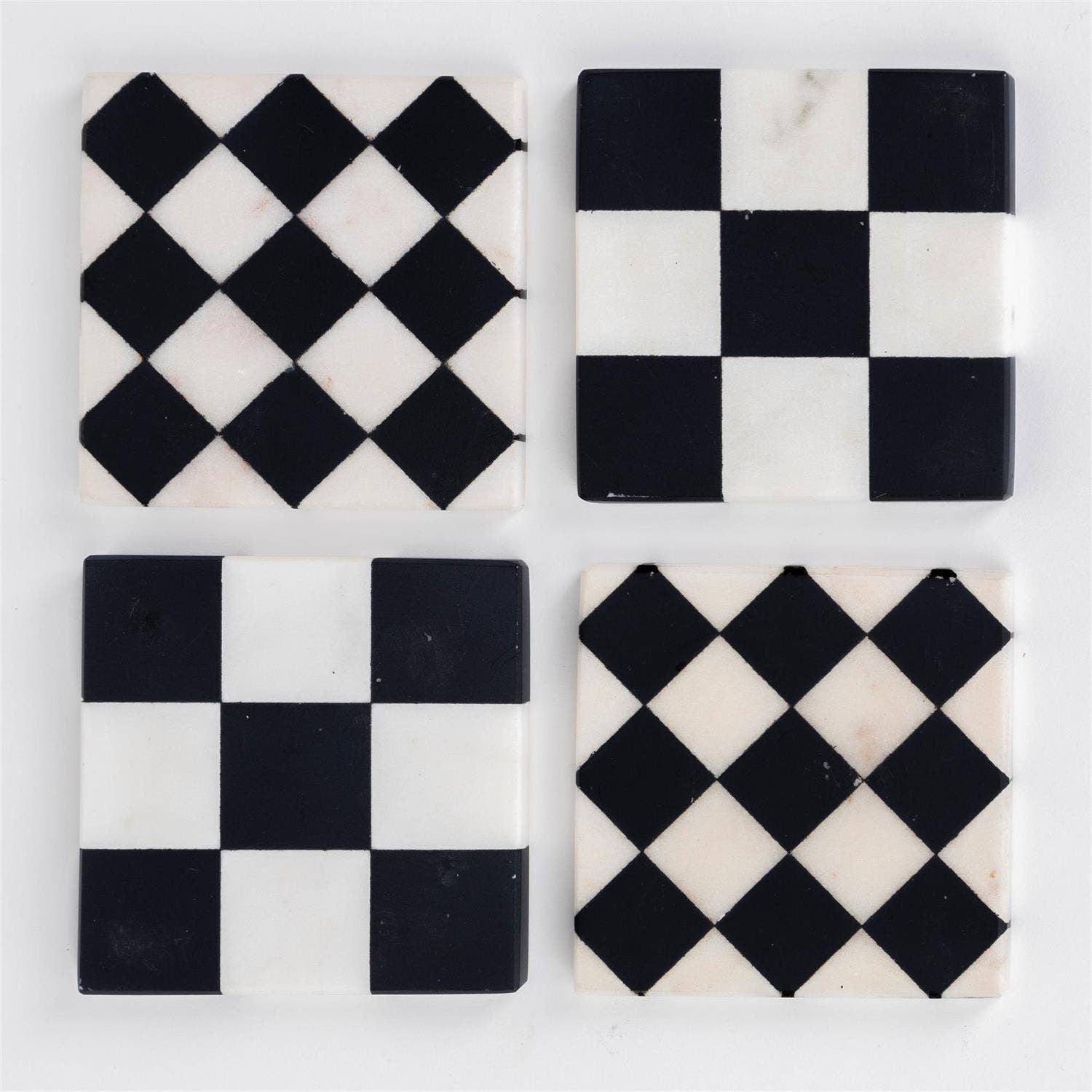Black And White Marble Coasters