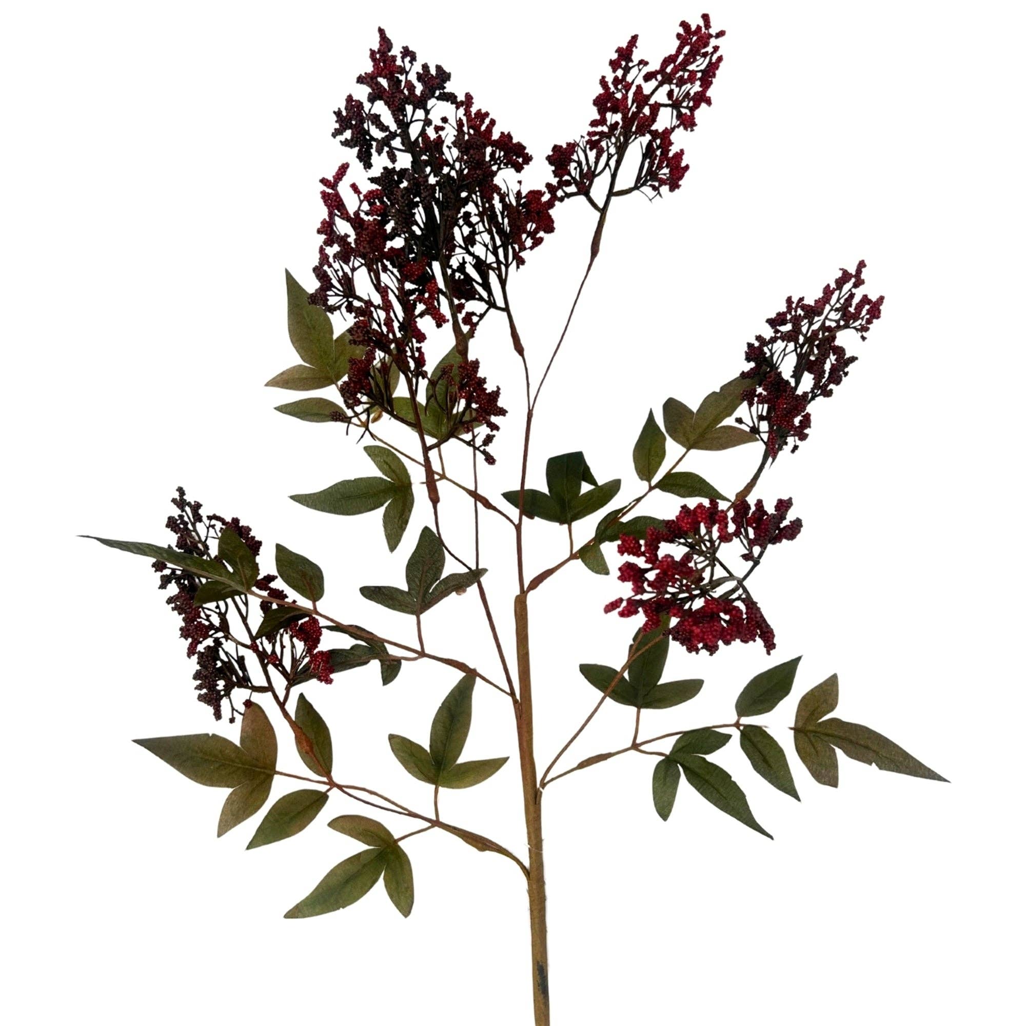 Faux Nandina Berry Stem