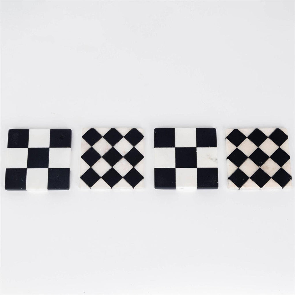Black And White Marble Coasters