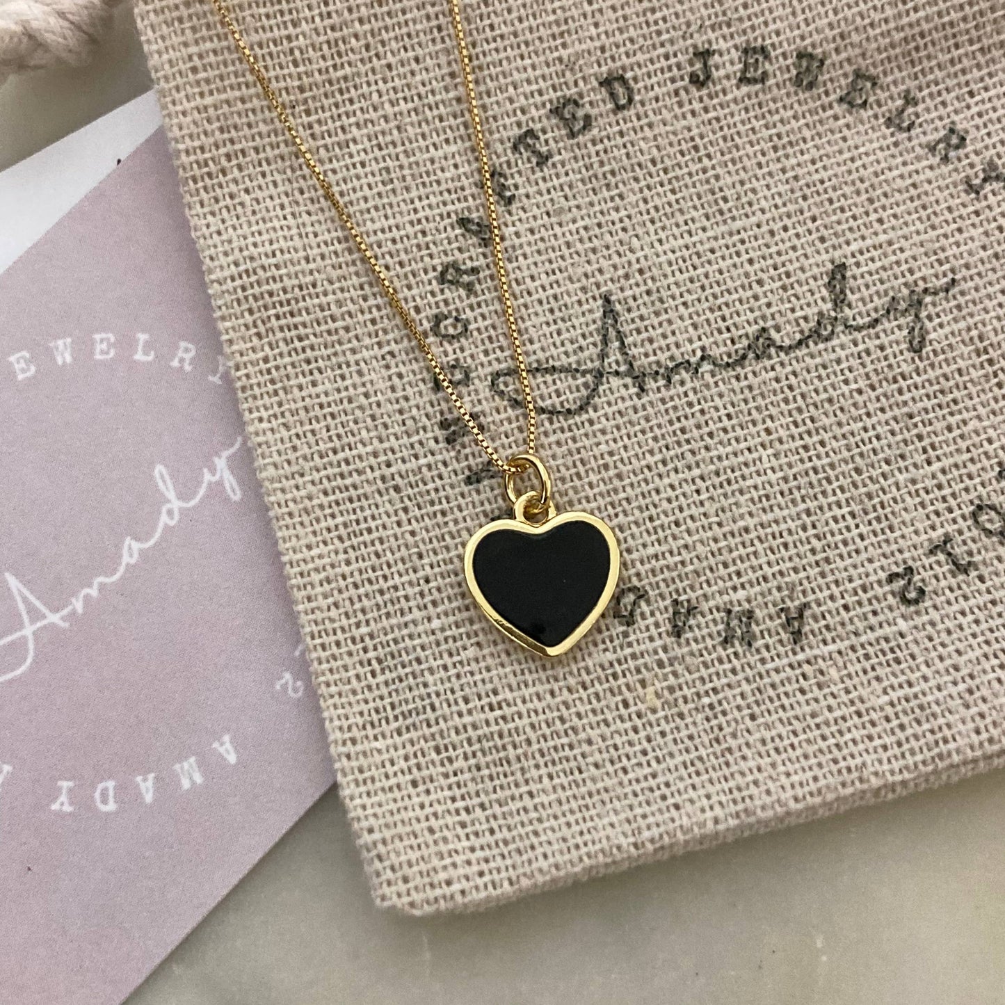 Black Heart Necklace