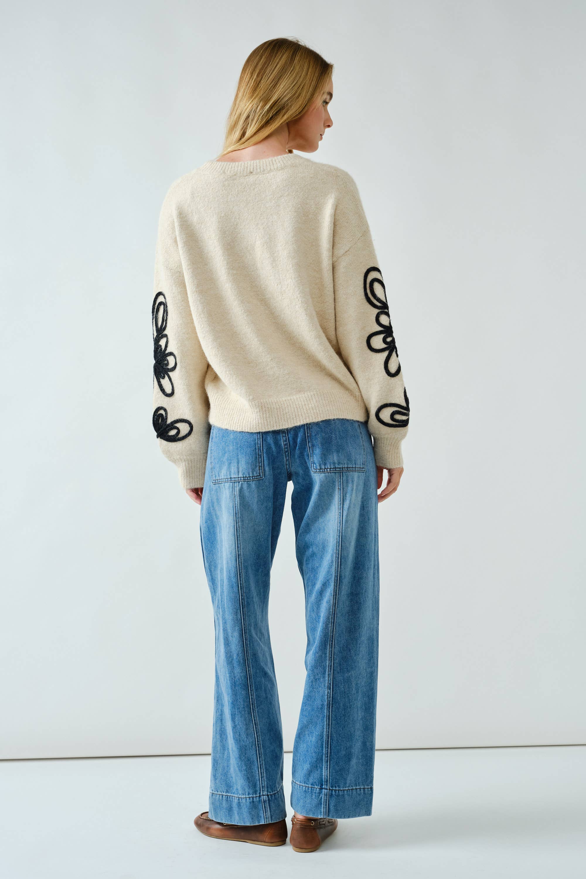 Petal Sleeves Sweater