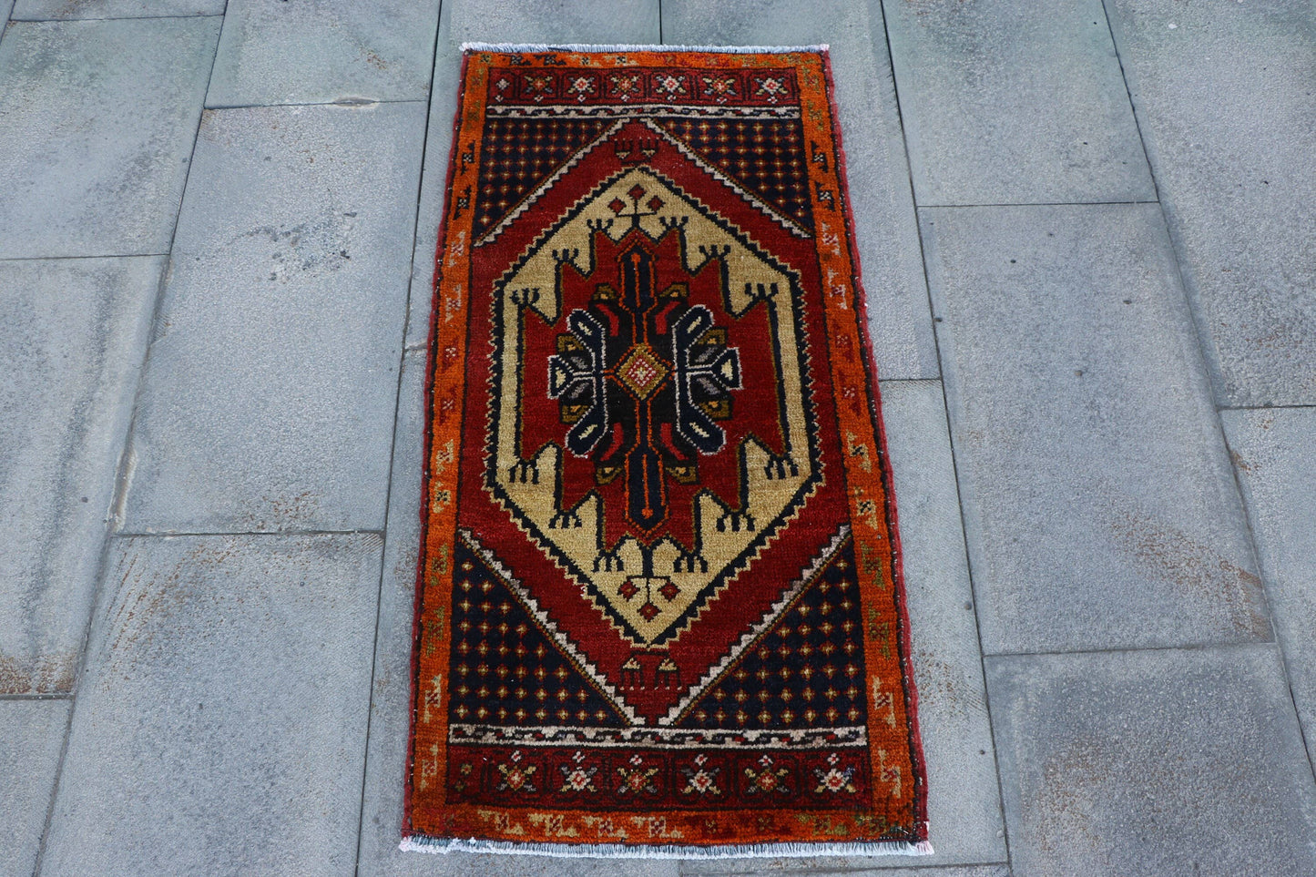 Vintage Turkish Mini Rug