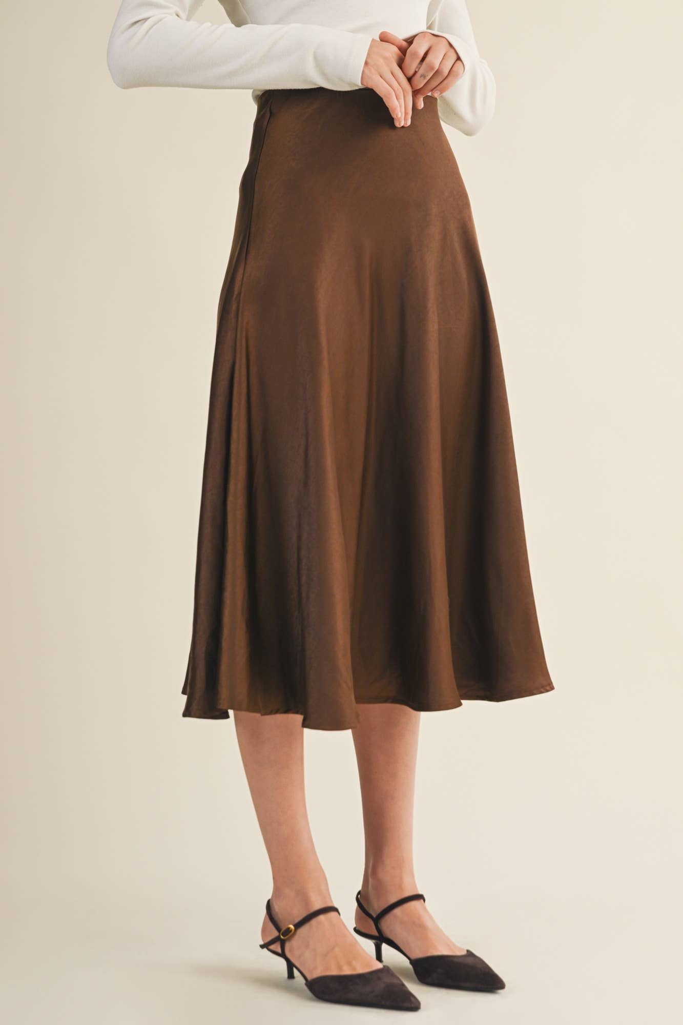 Signature Satin Skirt