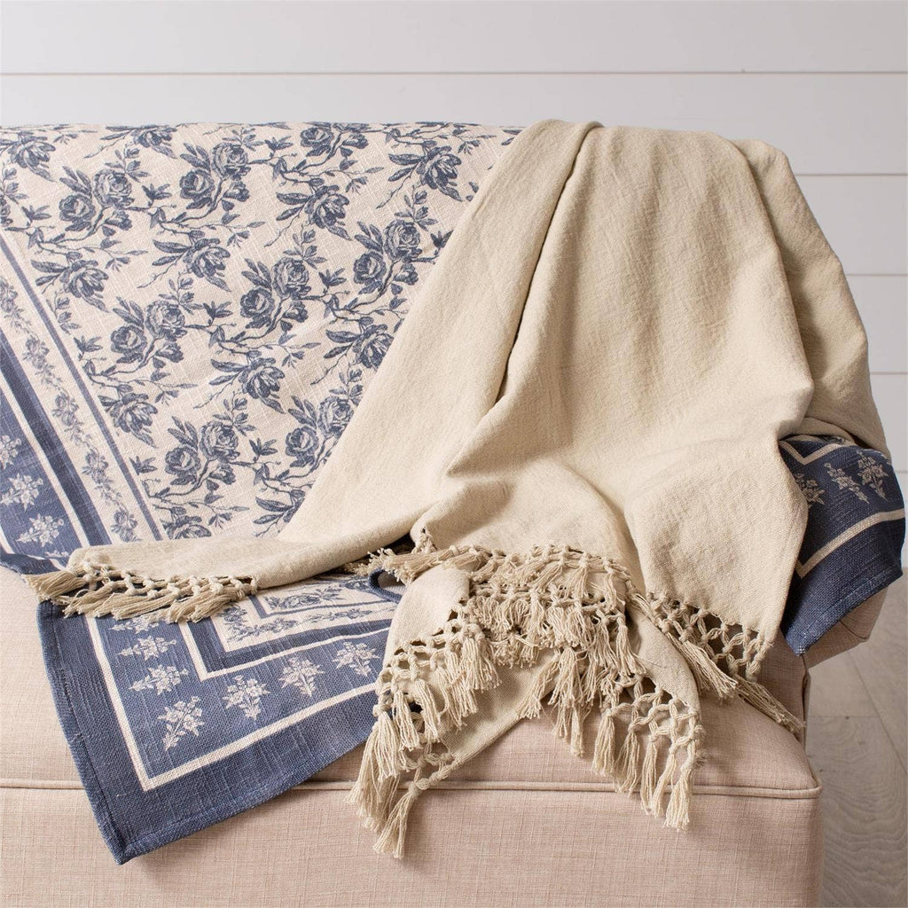 Neutral Fringe Throw