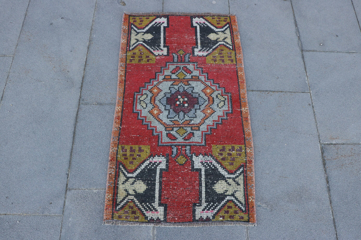 Vintage Turkish Mini Rug