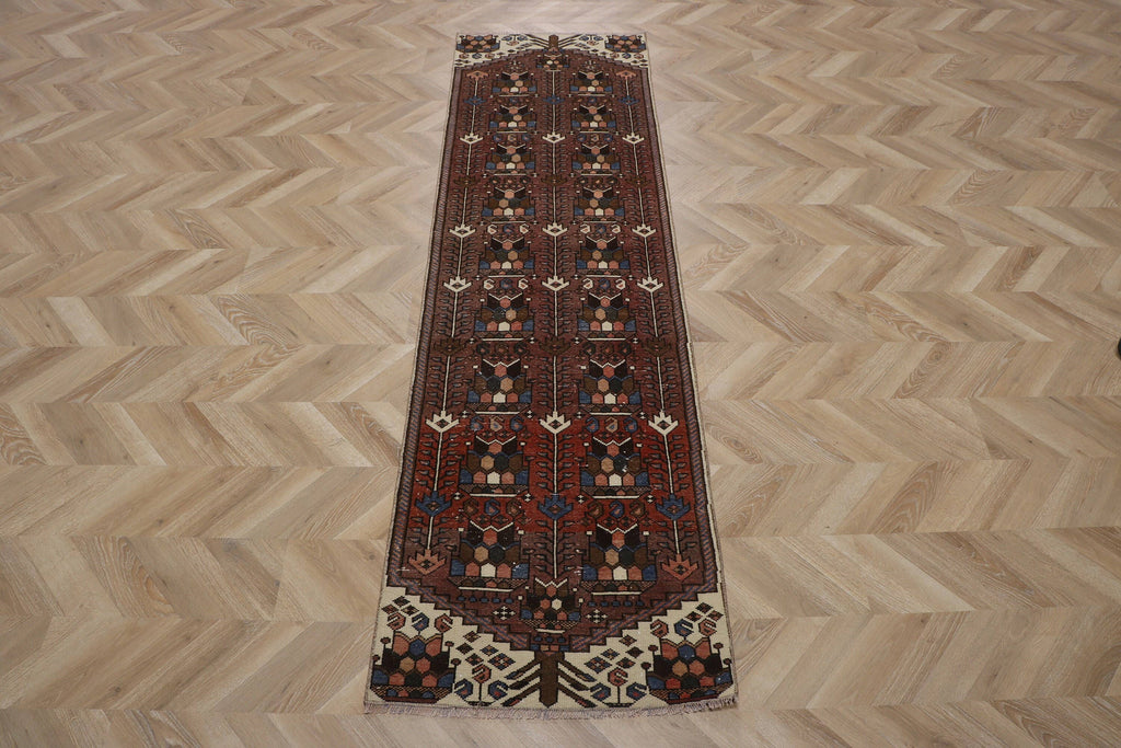 Vintage Turkish Anatolian Wool Runner Rug 3x9