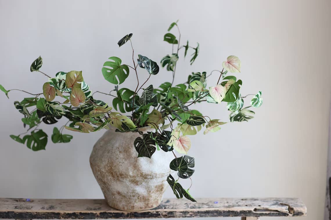 Faux Monstera Spray