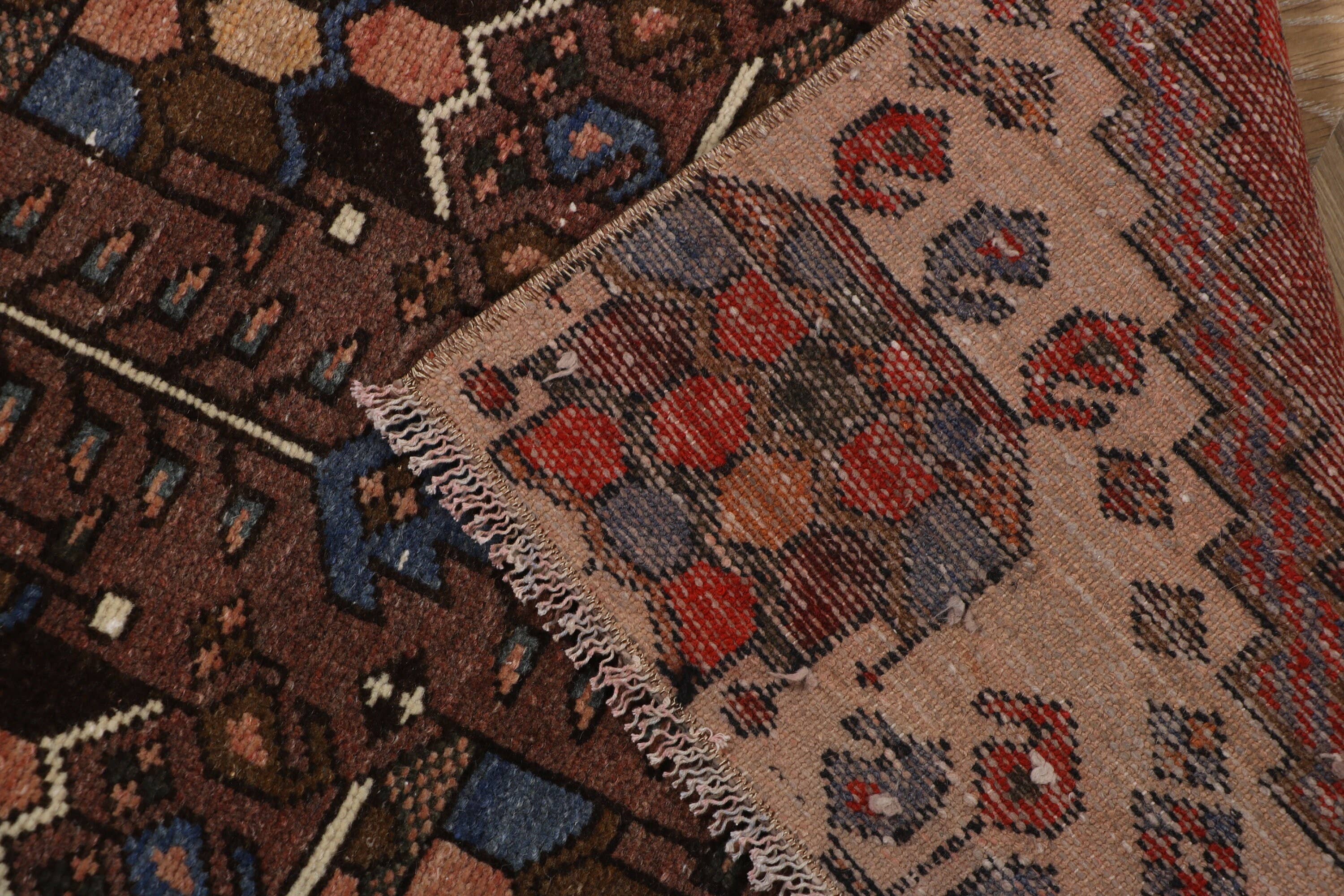 Vintage Turkish Anatolian Wool Runner Rug 3x9