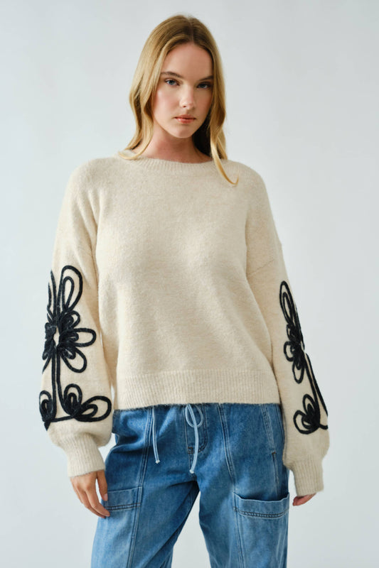 Petal Sleeves Sweater