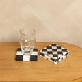 Black And White Marble Coasters