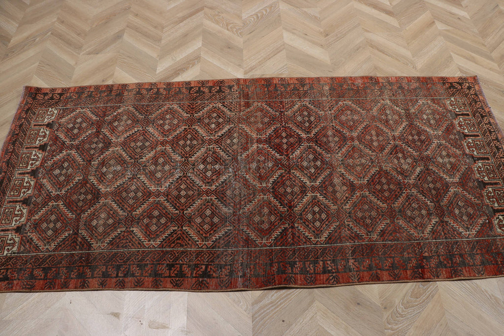 Antique Oushak Rug 3x6.5 ft