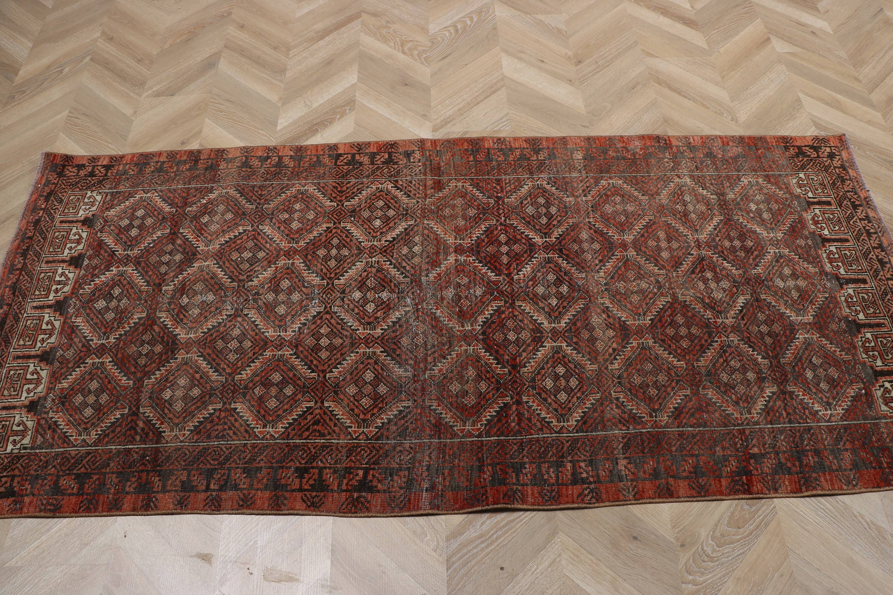 Antique Oushak Rug 3x6.5 ft