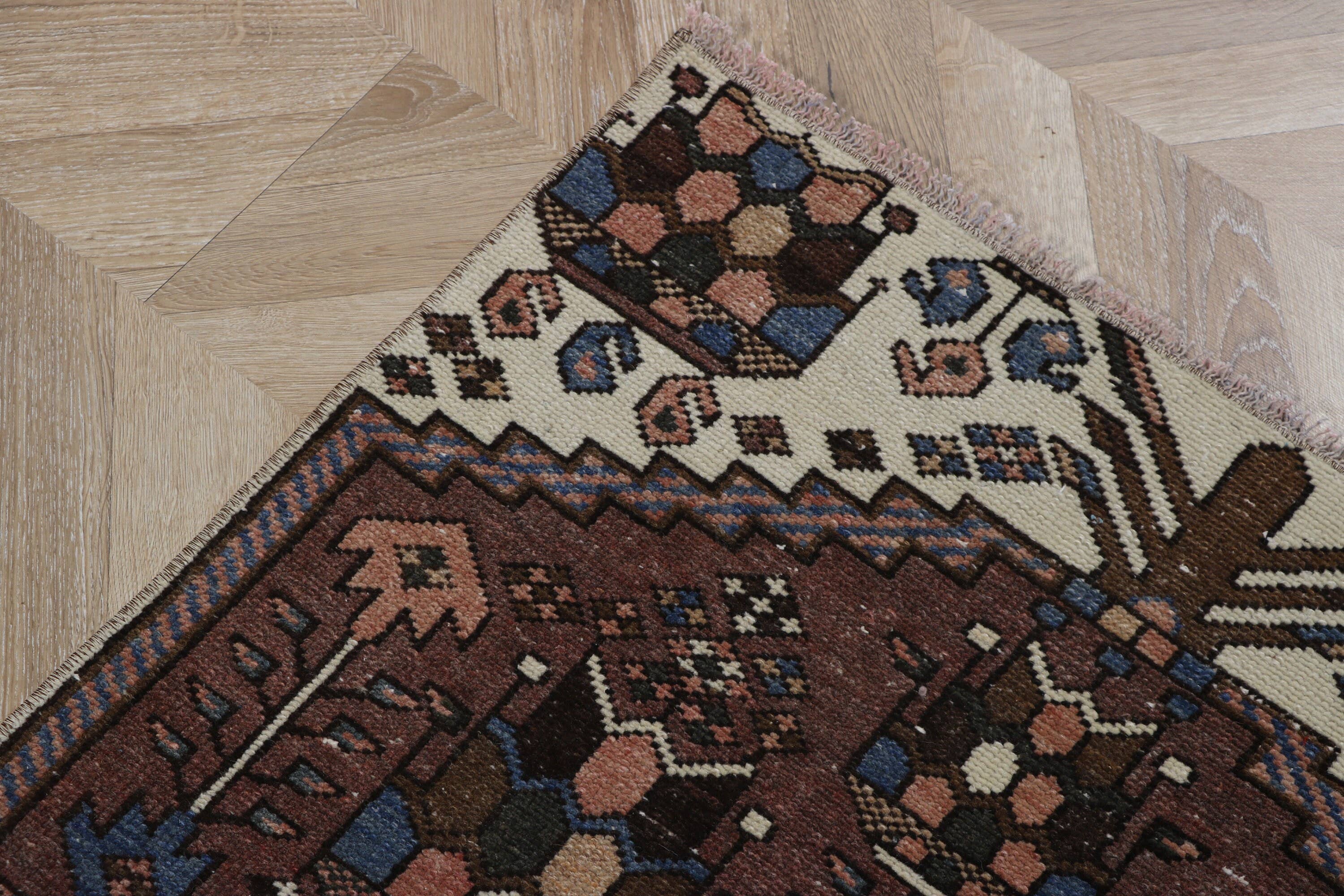 Vintage Turkish Anatolian Wool Runner Rug 3x9