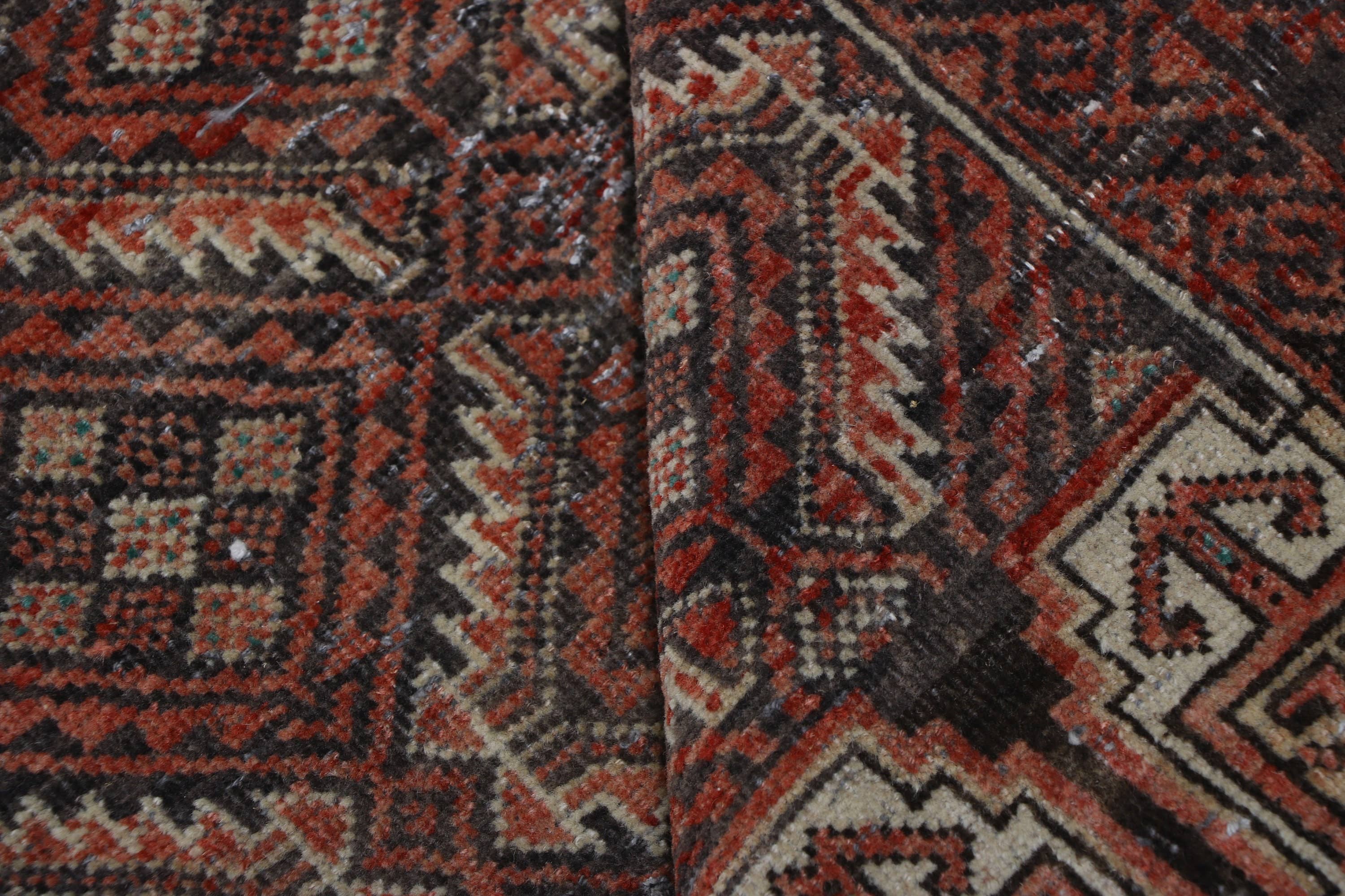 Antique Oushak Rug 3x6.5 ft