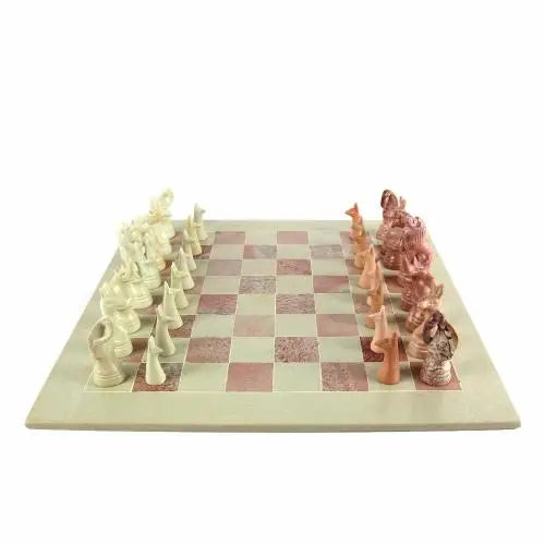 Soapstone Hand-Carved Chess Set