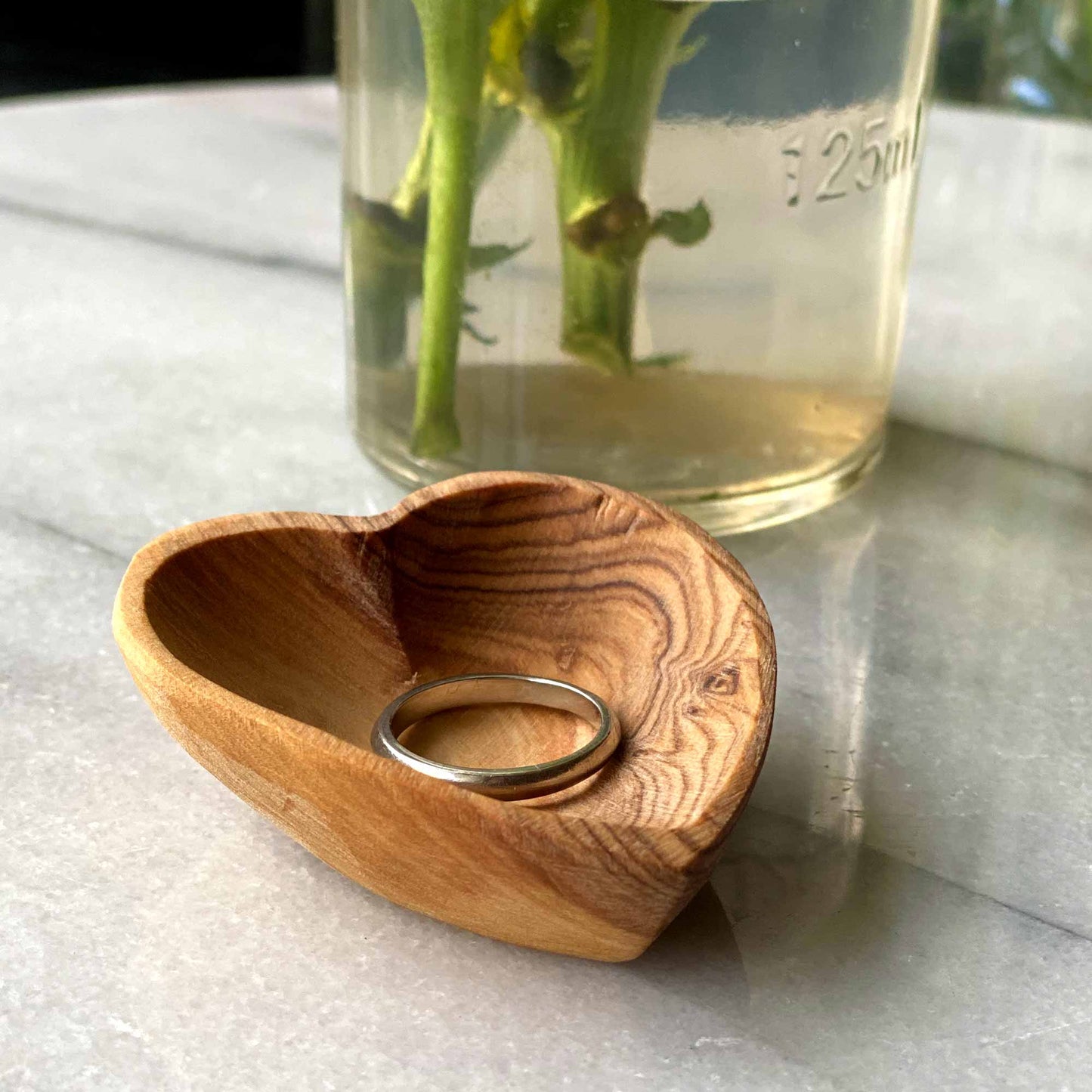 Petite Olive Wood Heart Bowls