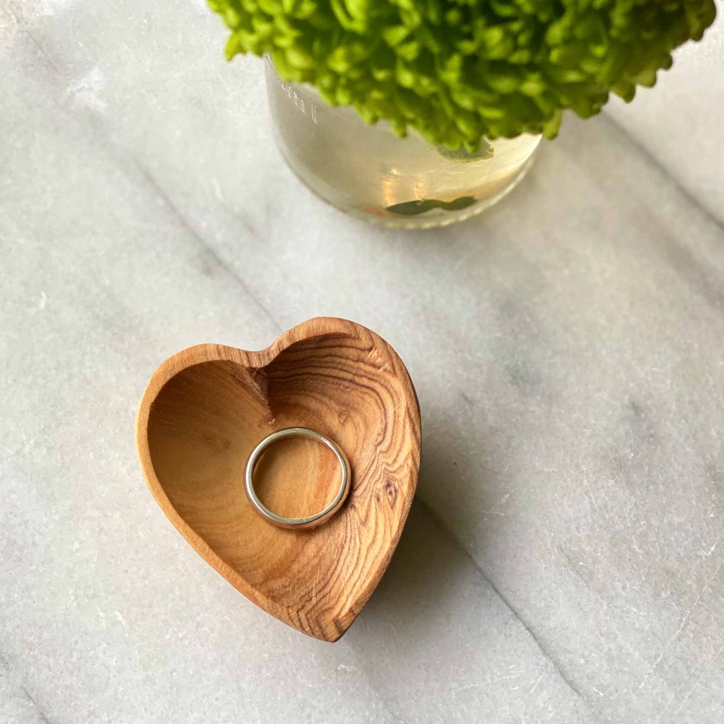 Petite Olive Wood Heart Bowls