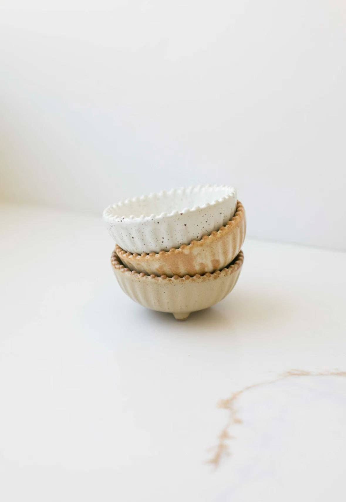 Ruffled Ceramic Bowls