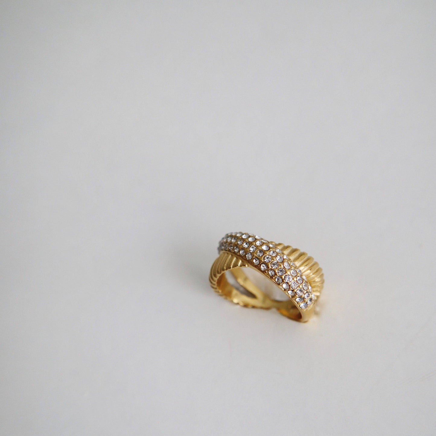 Riley Ring | Gold Pave Statement Ring